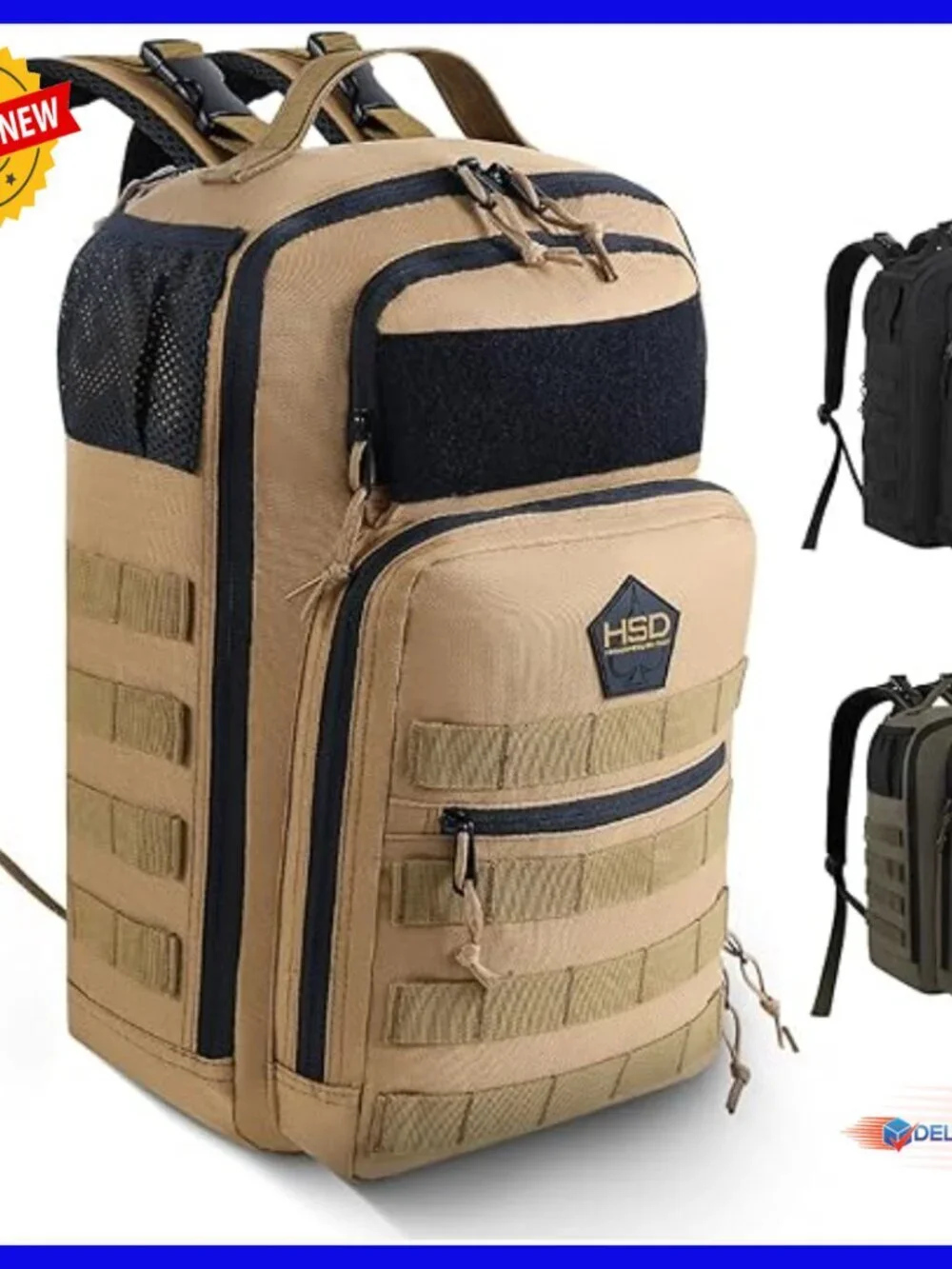 Military-Grade Waterproof Diaper Backpack with Changing Mat, 35L